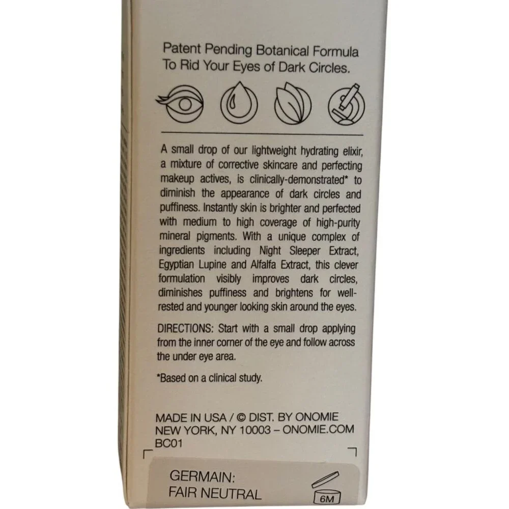 ONOMIE Bright Concealing Elixir Dark‎ Circle Corrector Shikibu fair warm 10g NEW